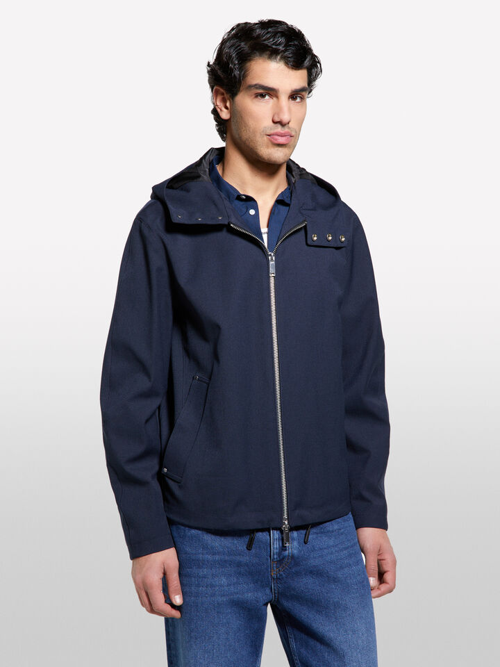 Veste coupe-vent à capuche - vestes et blousons pour homme - Bleu Foncé | Sisley image number 4